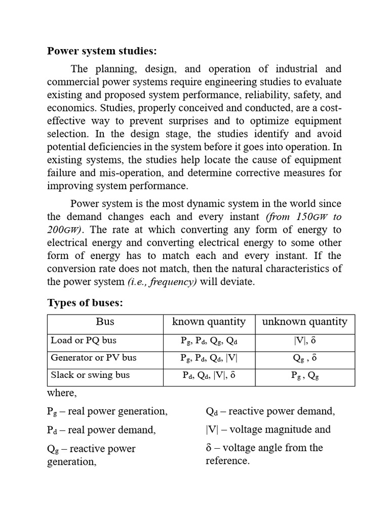Significance of Load Flow Analysis | PDF | Electrical Engineering ...