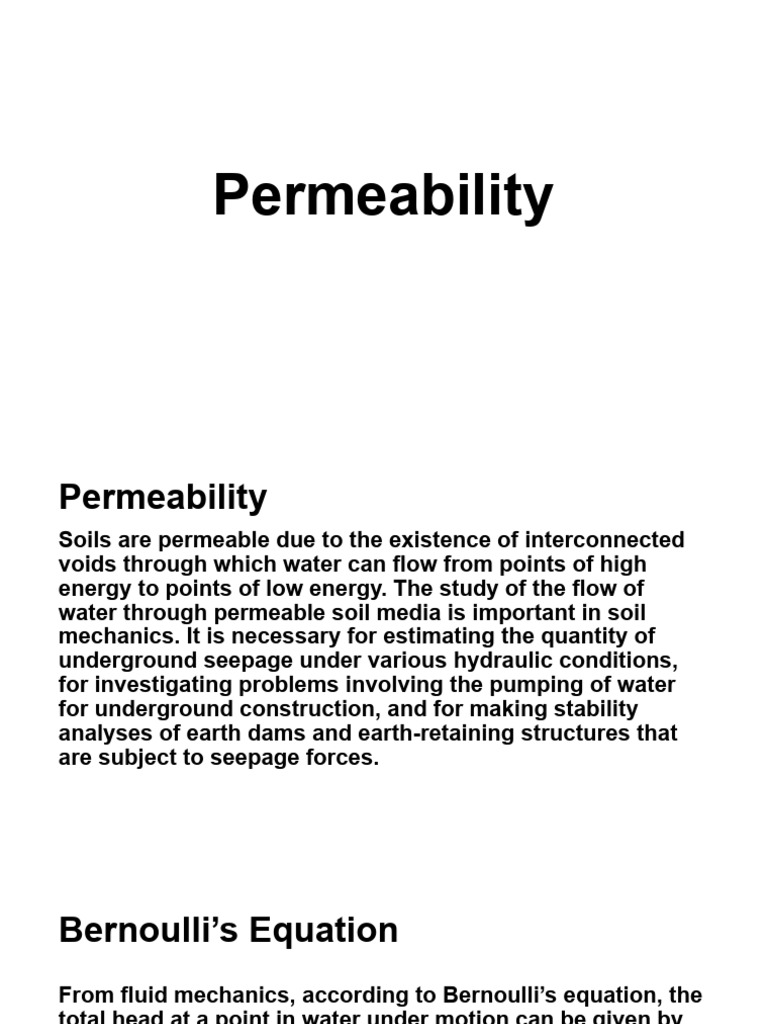 Permeability of Soil | Download Free PDF | Soil Mechanics ...