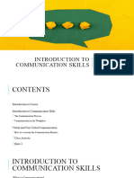 Introduction To Communication Skills Updated