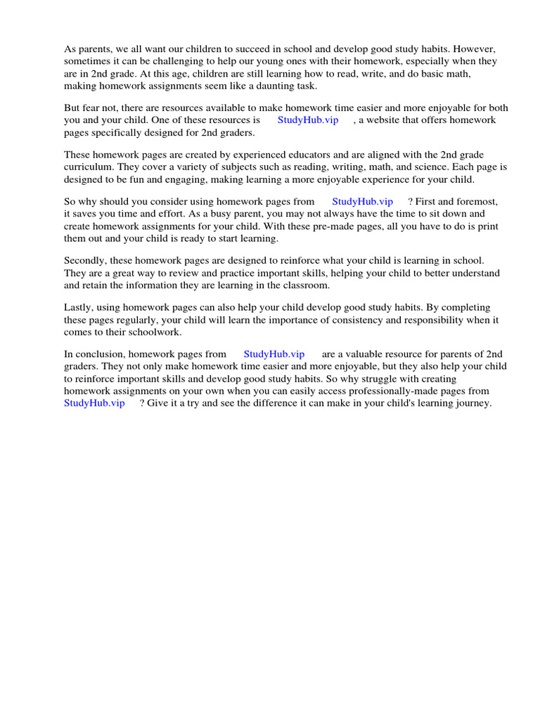 Homework Pages For 2nd Graders | PDF | Worksheet | Android (Operating