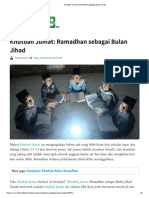 Khutbah Jumat - Ramadhan Sebagai Bulan Jihad 4