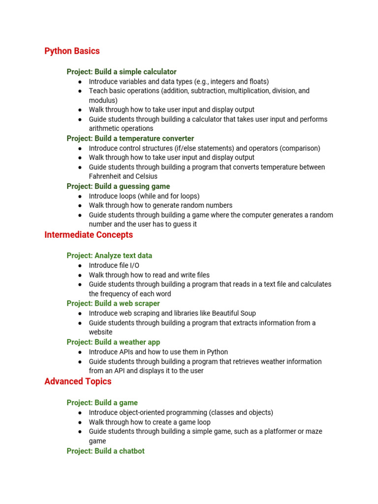 Python projects pdf python programming language programming