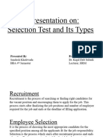 Selection Test and Its Types by Sandesh Khatiwada