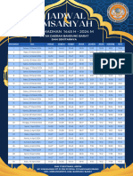 Jadwal Imsakiyah Ramadan Dokumen A4