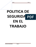 POLITICA DE SEGURIDAD