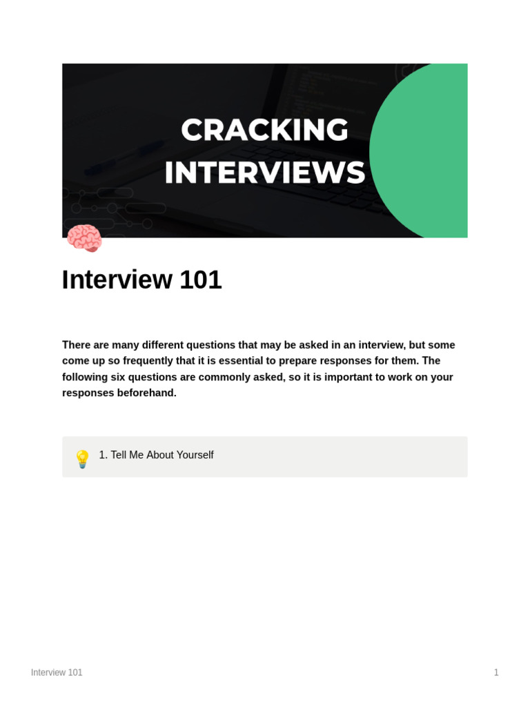 Essential Interview Questions Guide | PDF