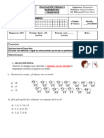 Evaluación Unidad 0 Matemática 2°