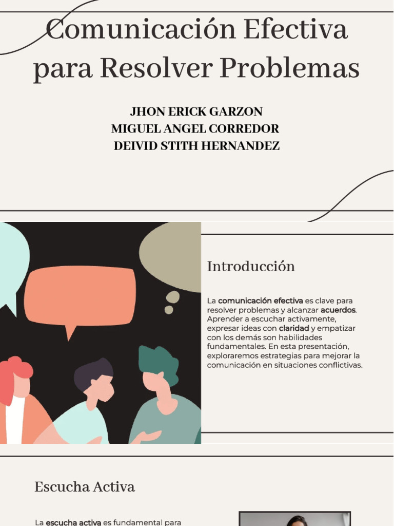 Comunicacion Efectiva para Resolver Problemas | PDF | Crecimiento ...