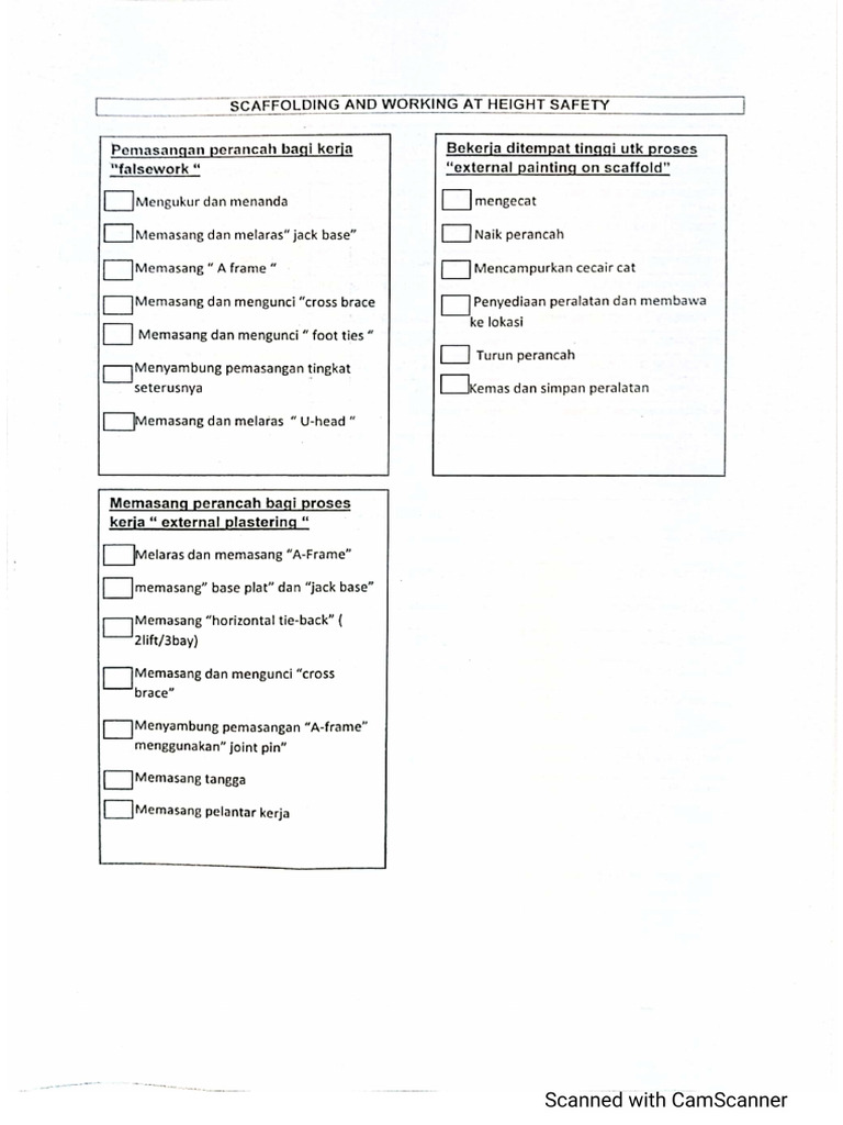 Scaffolding And Working At Height Safety Pdf