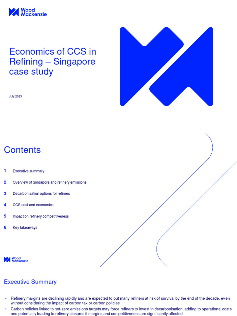 CCS Economics in Singapore Refining | PDF | Carbon Capture And Storage ...