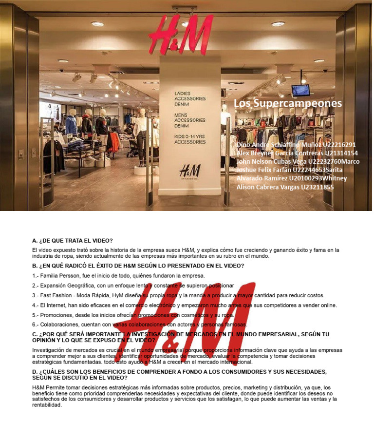 ESTUDIO DE MERCADO H&M | PDF