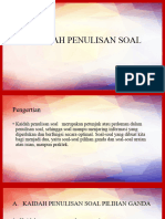 Kaidah Penulisan Soal