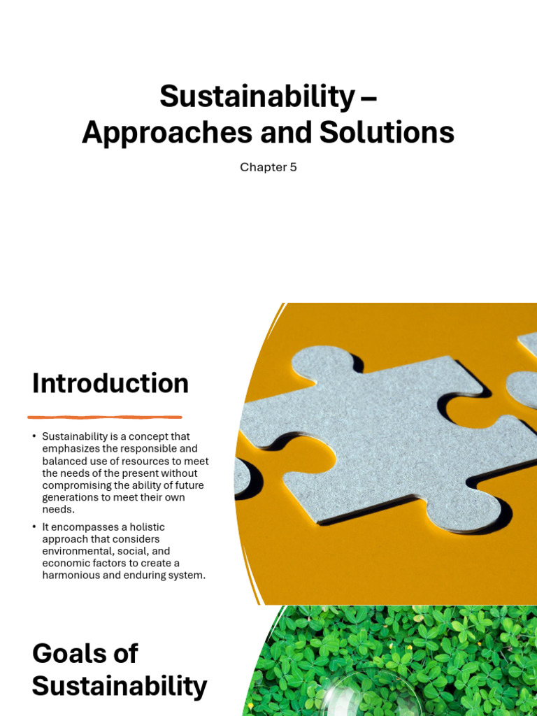 Approaches to Sustainable Solutions | PDF | Sustainability | Policy