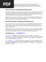 Advantages and Disadvantages of Doing School Homework