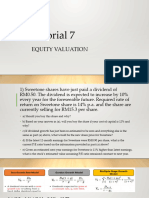 Tutorial 7: Equity Valuation