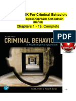 Testbank Criminal Behavior A Psychological Approach 12e Bartol