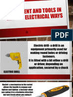 Equipment and Tools in Making Electrical Ways Grade 9 095002