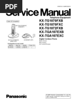 Panasonic Kxtg1070 Service Manual