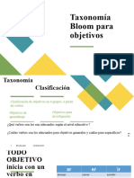 Taxonomía Bloom para Objetivos