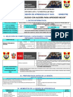 Planificación de La Sesión de Aprendizaje Del Quinto de Secundaria Del 2023