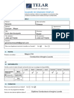 Formulaire de Demande D'emploi