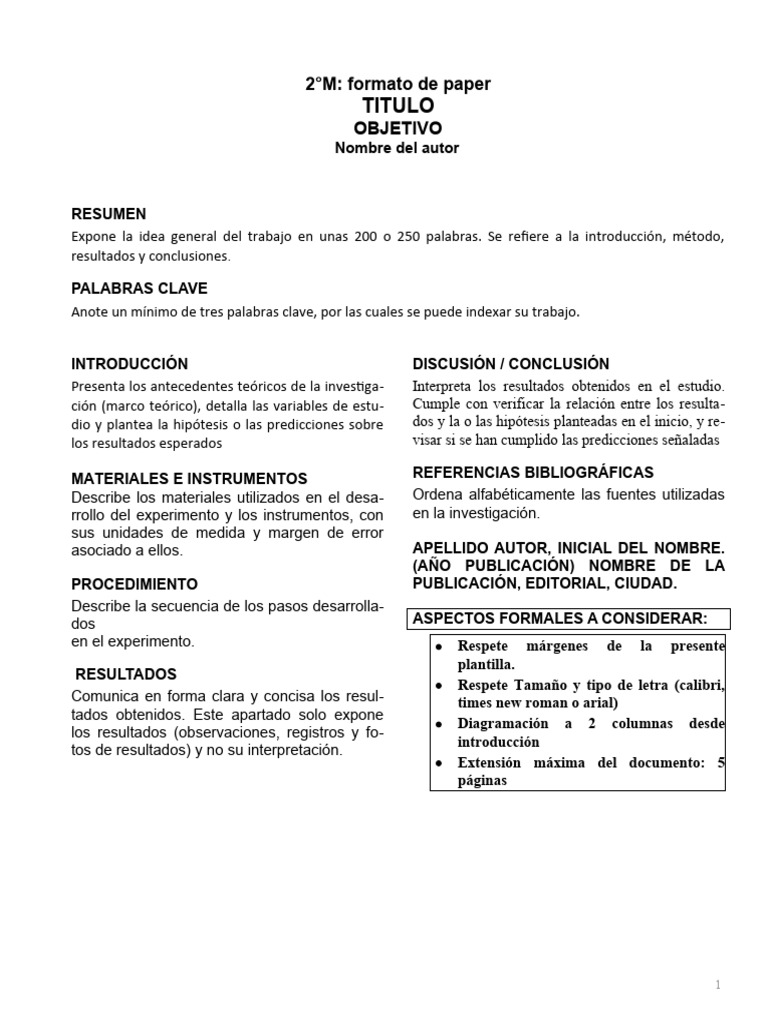 Formato Paper