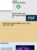 Đề tài: Phân tích các cation nhóm 5