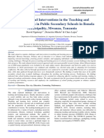 Challenges and Interventions in The Teaching and Learning Process in Public Secondary Schools in Ilemela Municipality, Mwanza, Tanzania