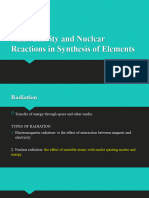 Radioactivity and Nuclear Reactions in Synthesis of Elements