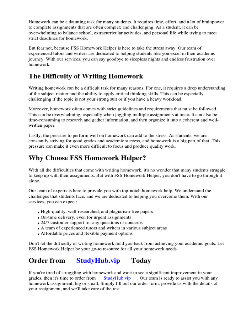 Fss Homework Helper Download Free PDF Homework Social Media