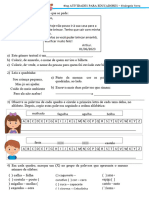 Atividades de Preparacao para A Avaliacao Proalfa