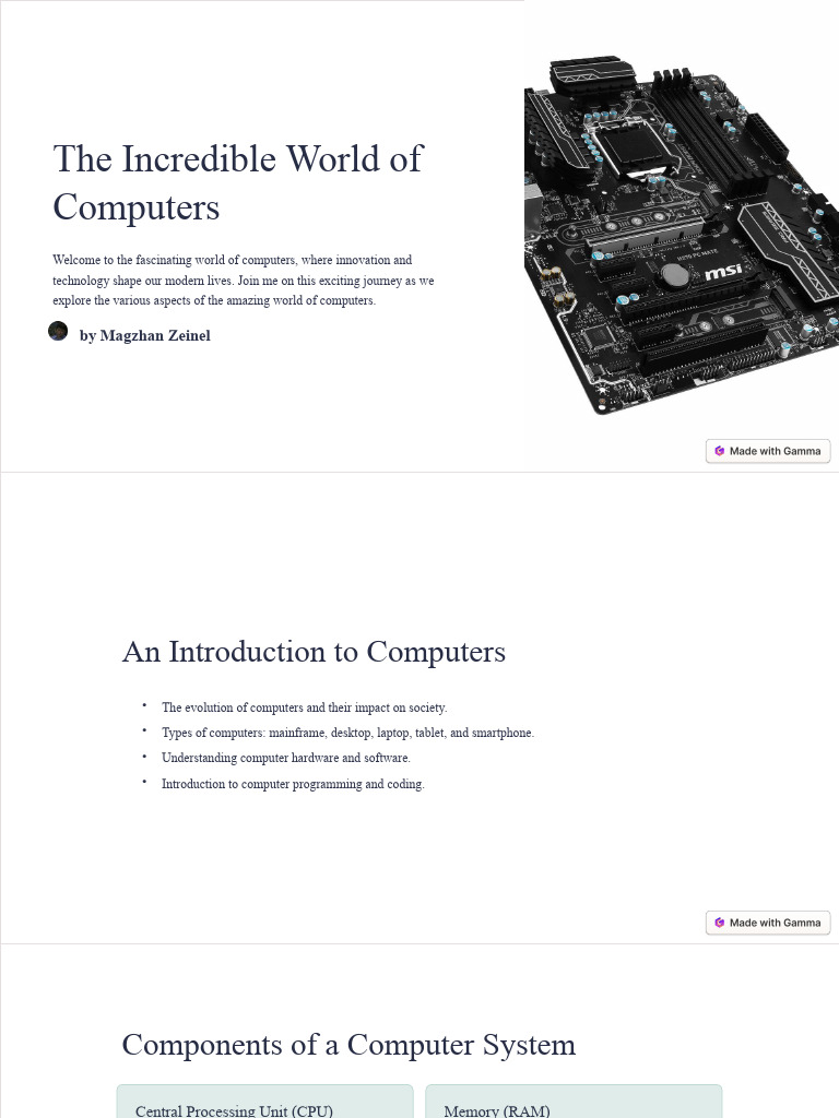 Exploring the Incredible World of Computers | PDF | Operating System ...