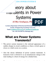 Lecture, Transients in Power Systems, March 2024