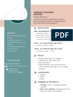 White Simple Student CV Resume