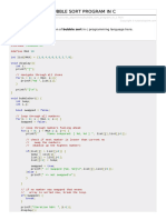 Bubble Sort Program in C