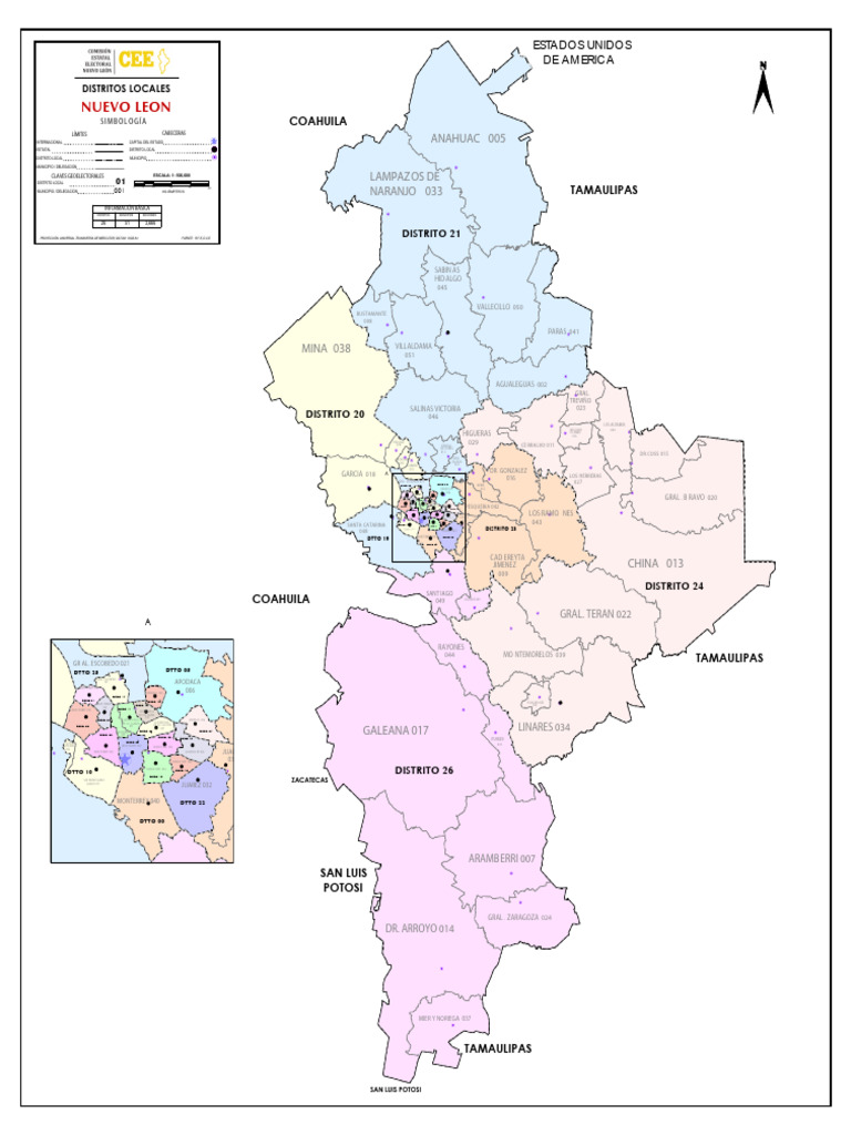 Distritos y Municipios de Nuevo León | PDF