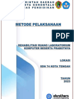 Metode Pelaksanaan Rehab Lab Komputer SDN 74 Kota Tengah