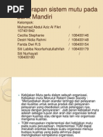 Download Penerapan Sistem Mutu Pada Bank Mandiri by Labiba Noorfarhatullathifah SN71989040 doc pdf