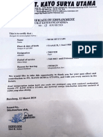 Certificate of Employe - Rudi Mulyadi