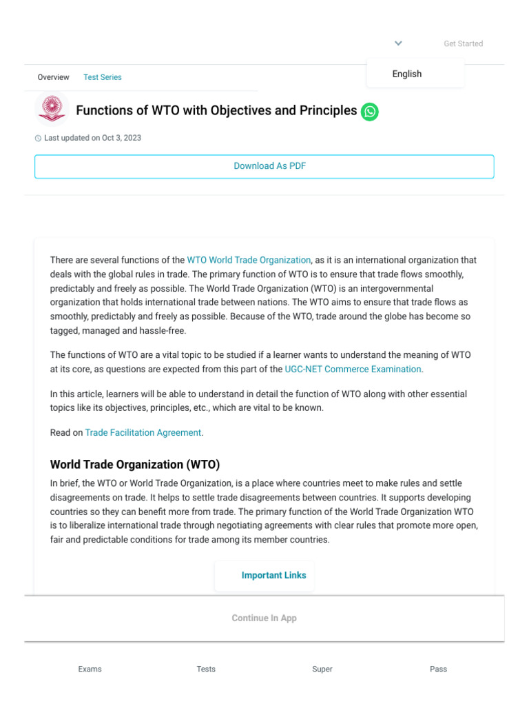 functions-objective-and-structure-of-wto-notes-pdf-world-trade