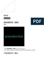 Letra PENSAMIENTOS - SINGLE de Airbag