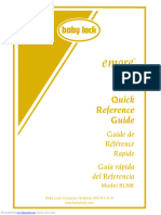 Baby Lock Emore BLMR Quick Reference Sewing Machine Instruction Manual