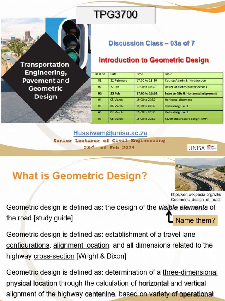 Introduction to Geometric Design | PDF | Highway | Road
