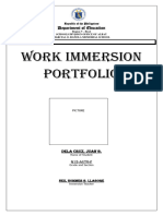 Work Immersion Portfolio Template
