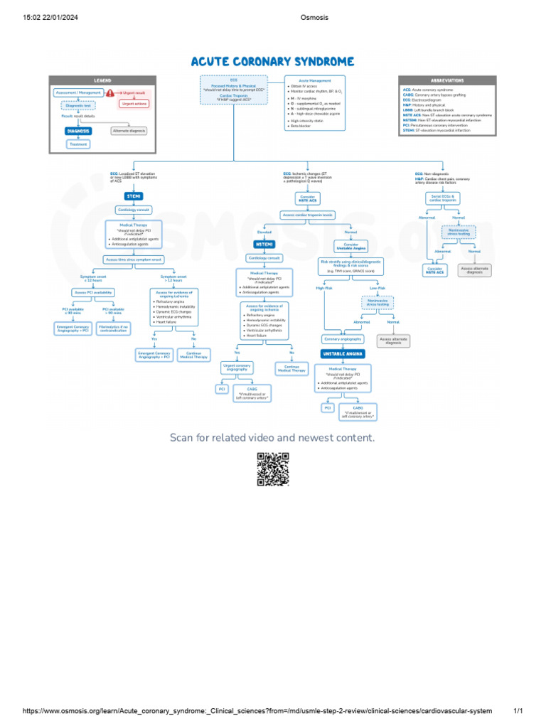 Acute Coronary Syndrome Guide | PDF