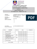 Ecw341 Detemine of Head Loss Test