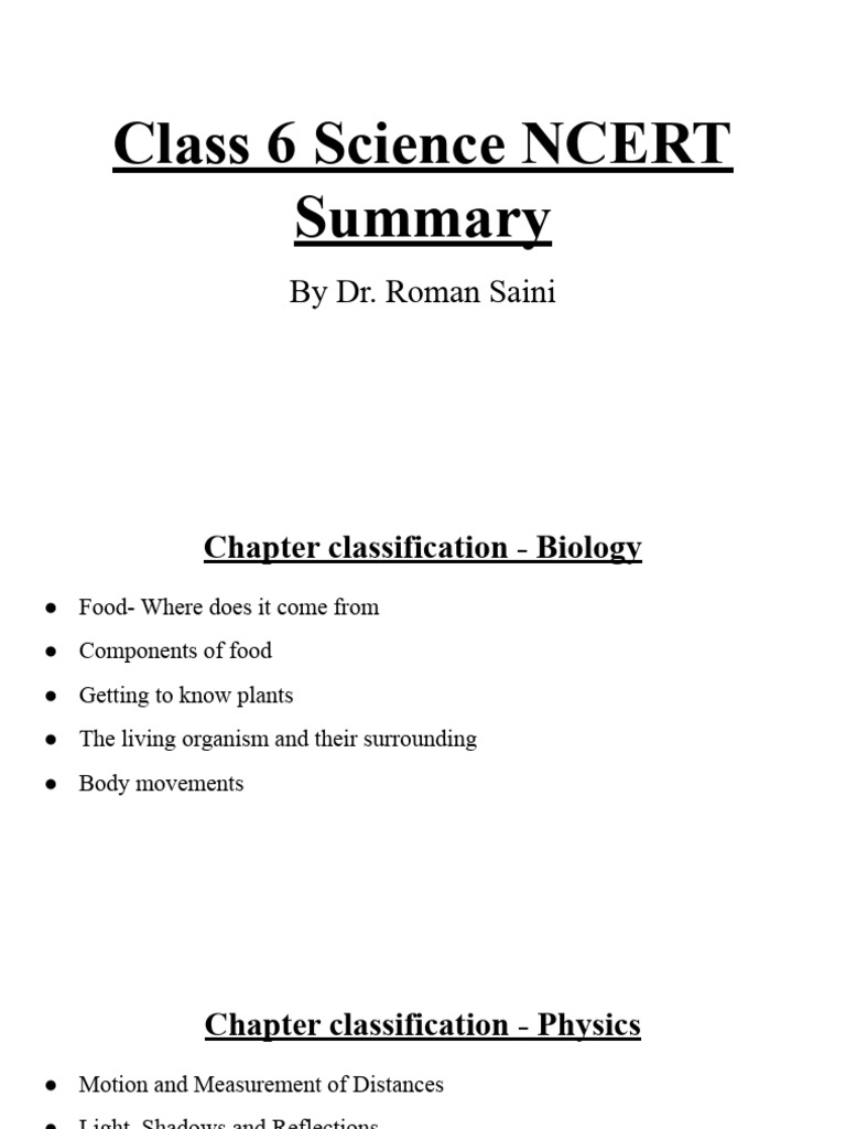 Class 6 Science NCERT Overview | PDF | Magnet | Foods