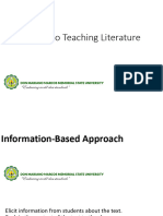 Approaches to teaching literature