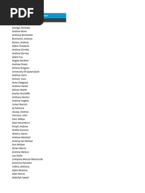 Australia Contactl List PDF 