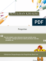 Penulisan Kisi-Kisi Evaluasi Dan Proses Hasil Belajar